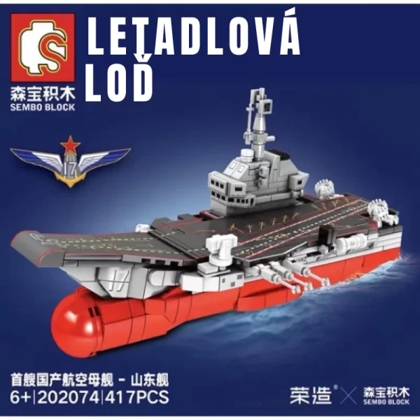 Stavebnice Sembo letadlová loď